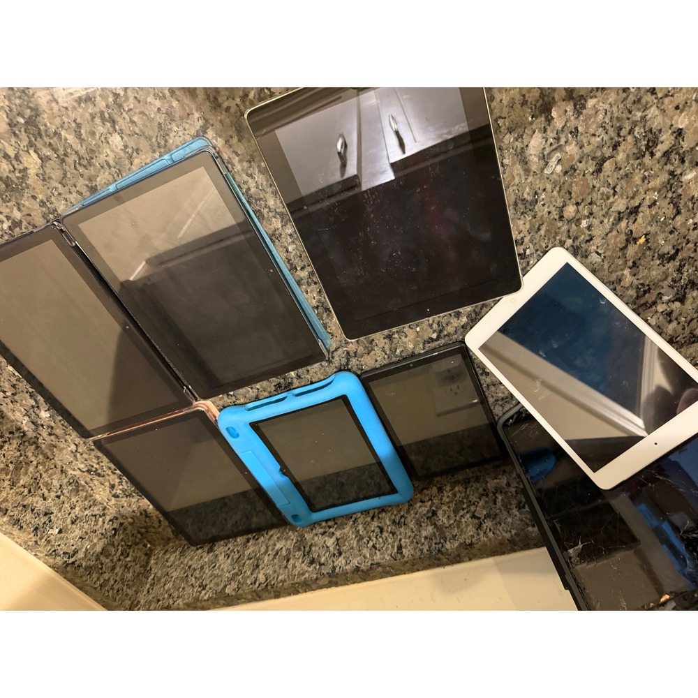 7 Tablet Lot Apple iPad Mini iPad 2/3 Android Untested Parts Repair AS-IS